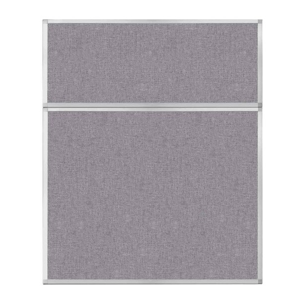 Versare Hush Panel Configurable Cubicle Partition 5' x 6' Cloud Gray Fabric 1852408 - main
